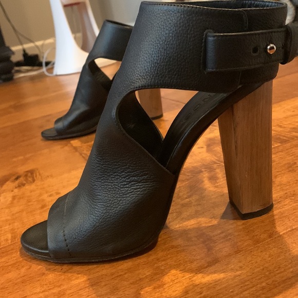 Vince Addie Leather Peep-Toe Bootie - Picture 4 of 8